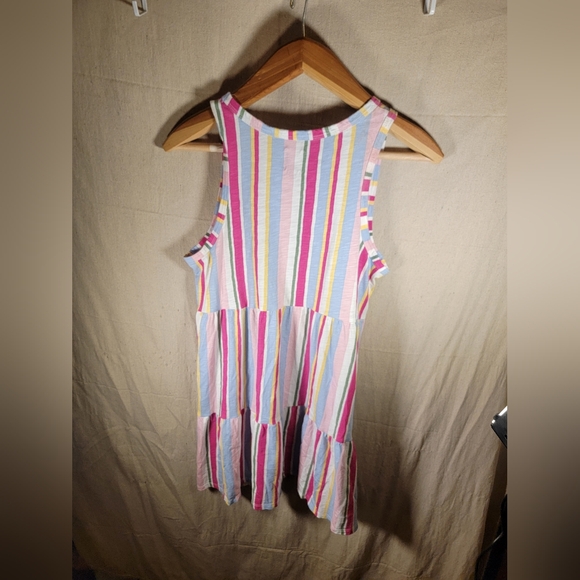 Gap Women's Summer Dress Large Sleeveless Multi Stripe Print Midi Summer Dress - Picture 3 of 8
